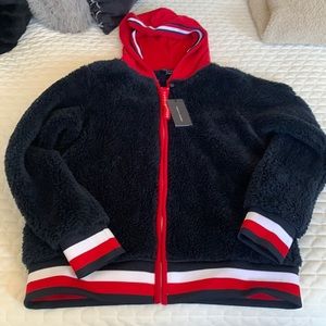 NWT- Tommy Hilfiger Sherpa Zip up Hoodie Size XS